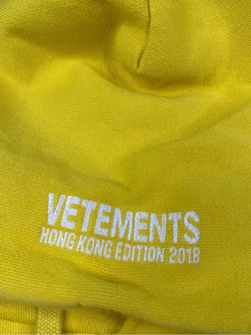 Vetements Yellow Black Gray Colorblock Hoodie with Umbro Logo Size Small - Picture 6 of 12